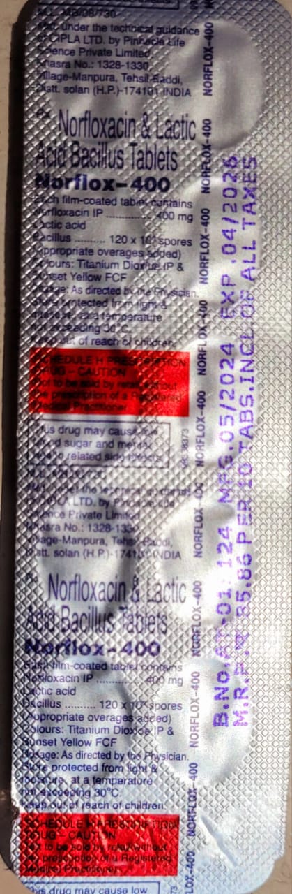 Norflox 400mg Tablet