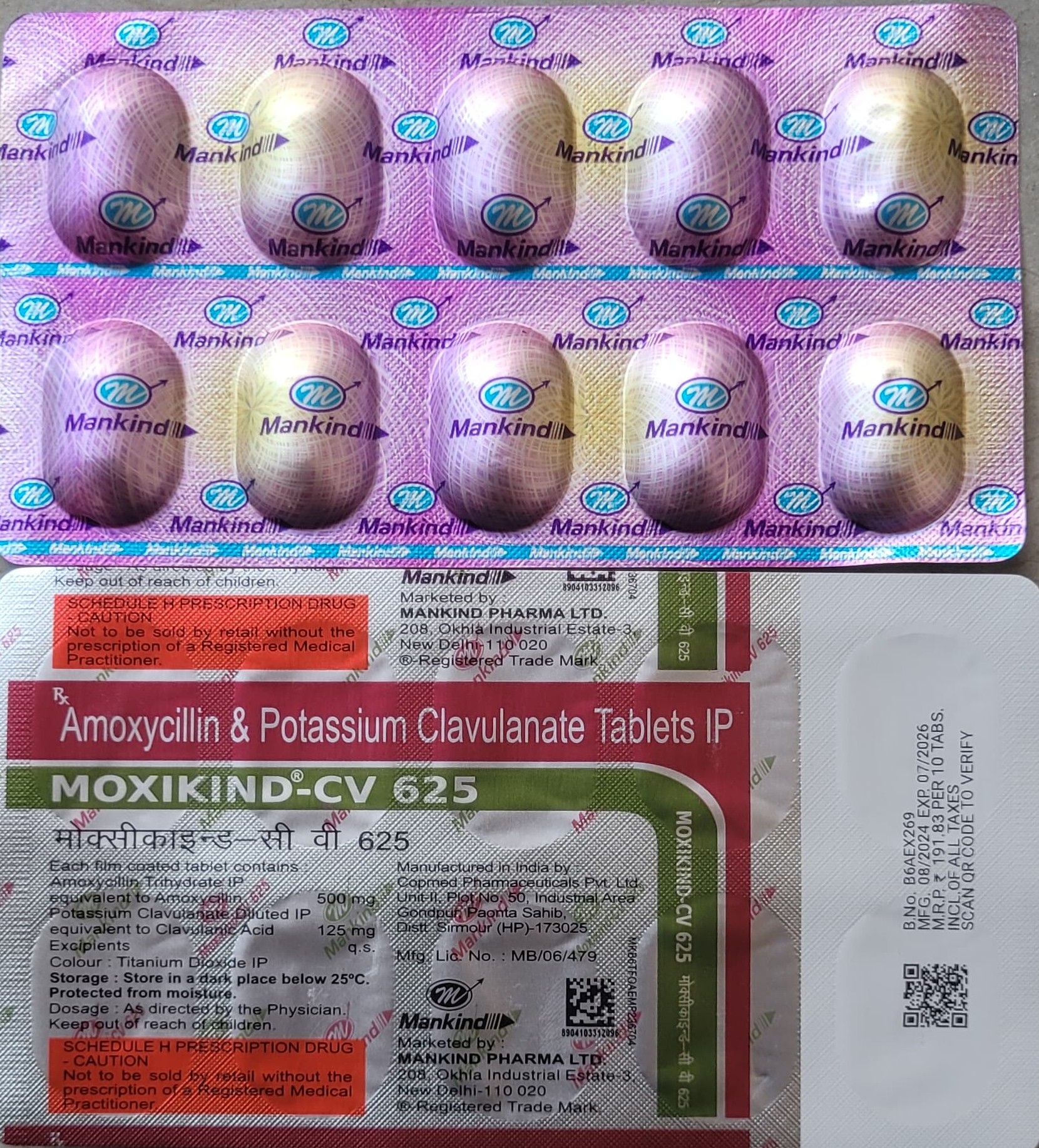 Moxikind cv 625 tablet