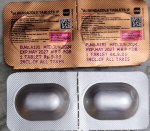ZENTEL 400mg tablet 