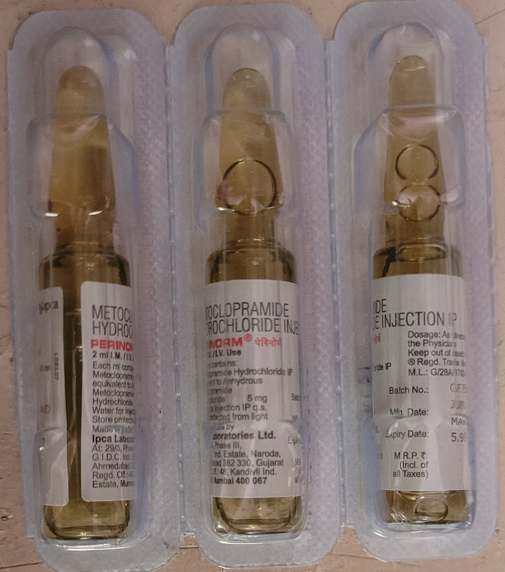 Perinorm injection